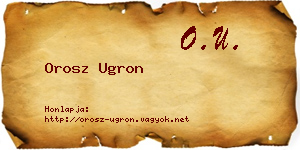 Orosz Ugron névjegykártya